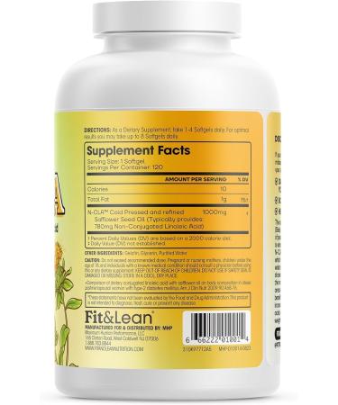 Fit & Lean N-CLA Weight Loss Supplement Reduces Belly Fat Better Than CLA Boost Metabolism Supports Lean Muscle Stimulant Free Non Conjugated Linoleic Acid 120 Servings (Packaging May Vary) - Buy Online on GoSupps.com