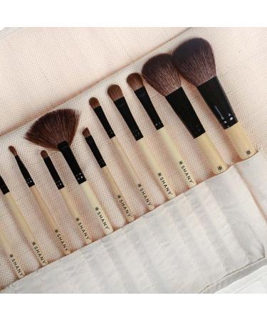 SHANY Professional 12 Piece Vegan Bamboo Makeup Brush Set | Natural Hair Cosmetics with Microfiber Pouch - Perfect for Flawless Makeup Application - Buy Online on GoSupps.com