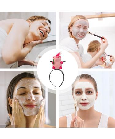 Animal Headbands for Girls Plush Capybara Spa Hairband - Cute Plush Hair Hoop Wide Headband Women Spa Makeup Headband for Washing Face Pink - Buy Online on GoSupps.com