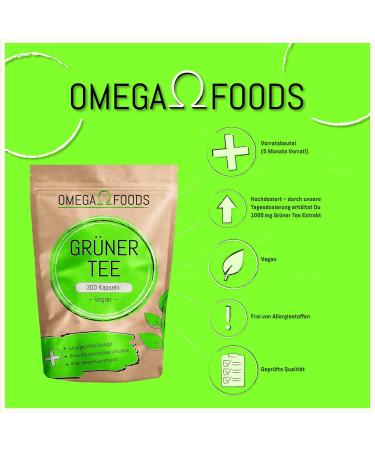 Buy Green Tea Capsules - 300 Count 1 000mg Daily Dosage - Quality Tested in Germany - Premium Green Tea Extract for Weight Loss and Antioxidants - Buy Online on GoSupps.com