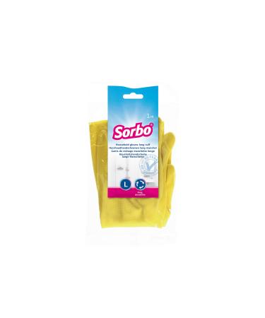 Sorbo Extra Large Household Gloves Latex Washing Up Gloves Soft Lining Extra Long Cuff Long Lasting Quality Household Gloves Extra Large - 1 Pair