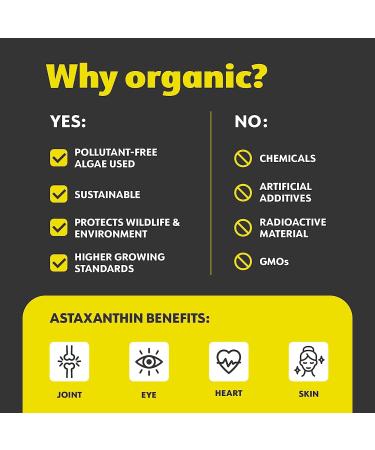 LOOV Natural Organic Astaxanthin 4mg - 60-Day Supply - Antioxidant for Eyes, Joints, Skin, and Immunity - Non-GMO, Vegan, Sustainable Formula - Buy Online on GoSupps.com