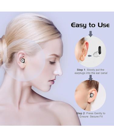 Yaumany Reusable Silicone Ear Plugs for Sleeping | 2 Pairs Hearing Protection | Snr 33db | Washable & Ideal for Snoring Swimming Aircraft - Black & Gray - Buy Online on GoSupps.com