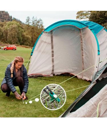 Tiomues Tent Stakes 10PCS - Heavy Duty Metal Pegs for Outdoor Camping - Windproof Ground Stakes for Tent Canopies - Buy Online on GoSupps.com