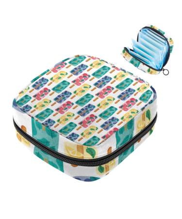 Fruit ice cream lady-lady-napkin-retention bag portable period pocket for women teenagers girls menstrual cup pocket still insert holder Color 7