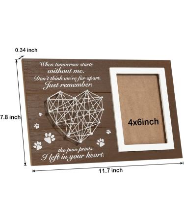 Paw Prints Sympathy Frame - Pet Memorial Gift for Loss of Dog or Cat - Leave Paw Prints on Our Hearts - #02 Paw Prints Photo Frame - Buy Online on GoSupps.com