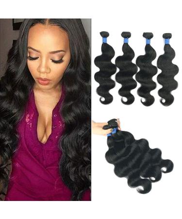 Brazilian Virgin Hair 4 Bundles Body Wave 14 16 18 20 Inch 100% Unprocessed Human Hair Bundles Body Wave Natural Color and soft 14 16 18 20 Body Wave