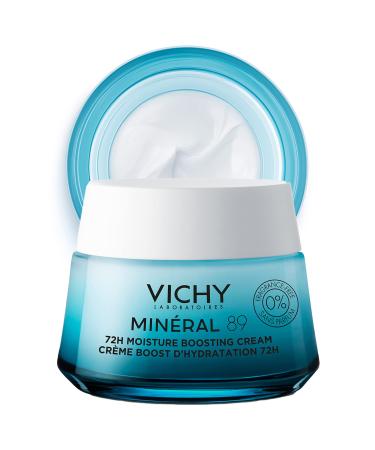 Vichy Mineral 89 72H Moisture Boosting Fragrance Free Cream| Hydrating Face Moisturizer with Hyaluronic Acid and Niacinamide | Suitable for All Skin Types