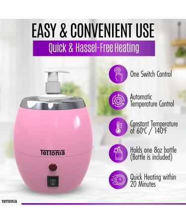 Massage Oil Lotion Bottle Warmer - Auto-Temperature Pink Rose | International Shipping - Buy Online on GoSupps.com