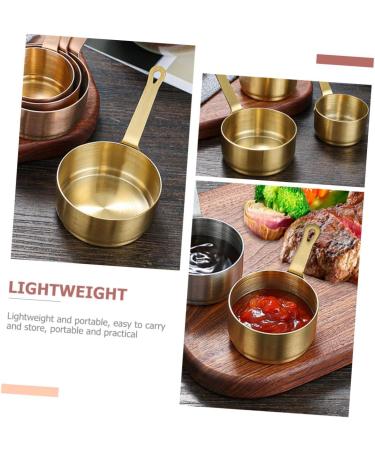 MAGICLULU 5pcs Stainless Steel Sauce Cup Sauce Container Stainless Steel Seasoning Cup Mini Condiments Food Portioner Ketchup Dipping Bowls Sauce Bowl with Handle Pinch Dip Cups Household mediumx5pcs Goldenx5pcs - Buy Online on GoSupps.com