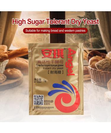 Dry Yeast for Baking Bread Low Sugar Instant Dry Yeast Fast Active Instant Dry Pastry Yeast High Sugar Tolerance/Low Sugar Baking Powder for Western/Chinese 5.00 g (Pack of 1) - Buy Online on GoSupps.com