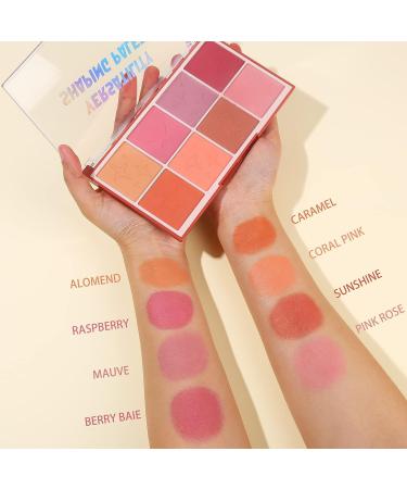 UCANBE 8 Colors Face Blush Palette - Matte & Shimmer Blendable Long-Lasting Blush Powder - Buy Online on GoSupps.com