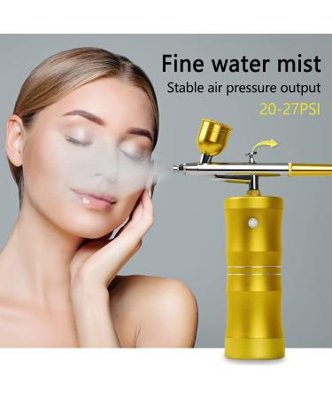 Portable Mini Airbrush Kit with Compressor 27PSI Gravity Feed for Cake Decorating, Makeup, Nail Art, Painting & Tattoo Gold - Buy Online on GoSupps.com
