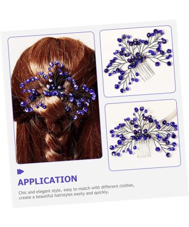Mikinona Bridal Wedding Comb Bridal Headpieces Bride Hair Insert Comb Bridal Side Combs Bride Wedding Headdress Bride Hair Comb Wedding Hair Comb Hair Comb Clip Blue Zircon Hair Comb - Buy Online on GoSupps.com