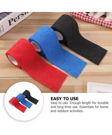 Baluue 6 Pcs Elastic Pet Wrap - Self Adherent Sports Tape for Animals | Non-Woven Fabric Knee Pads | Assorted Colors - Perfect for Pets - Buy Online on GoSupps.com