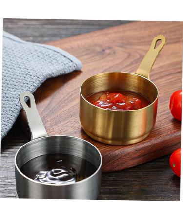 MAGICLULU 5pcs Stainless Steel Sauce Cup Sauce Container Stainless Steel Seasoning Cup Mini Condiments Food Portioner Ketchup Dipping Bowls Sauce Bowl with Handle Pinch Dip Cups Household mediumx5pcs Goldenx5pcs - Buy Online on GoSupps.com
