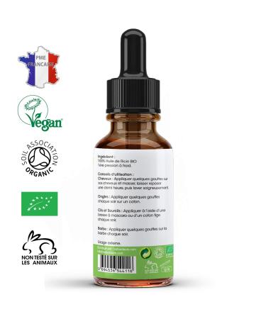 Organic Cold Pressed Castor Oil 50ml - Pure Natural Care for Hair Eyelashes Nails Skin & Beard | Almond Castor Oil - Buy Online on GoSupps.com