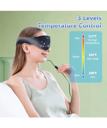 GRAPHENE TIMES Heated Eye Mask USB Hot Eye Compress for Blepharitis Dry Eyes and Dark Circles - Buy Online on GoSupps.com
