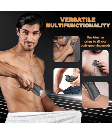 Favrison Men's Pubic Hair Trimmer - All-in-One Waterproof Body Groomer with Ceramic Blade LED Display & Recharge Dock - Buy Online on GoSupps.com