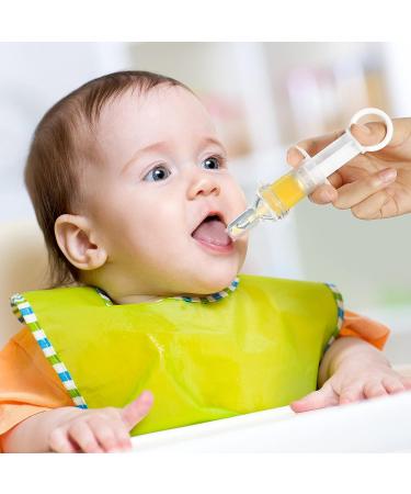 3-Piece Baby Feeding Syringe Set for Oral Medication and Liquids - Infant Feeder Dispenser with Nipple Pacifier - Ideal for Newborns and Infants - White - Buy Online on GoSupps.com
