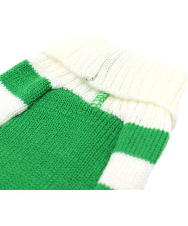 Hrttsy Christmas Dog Sweater | Winter Warmth for Small to Large Dogs | Stylish Green & White Striped Pullover Costume - Buy Online on GoSupps.com
