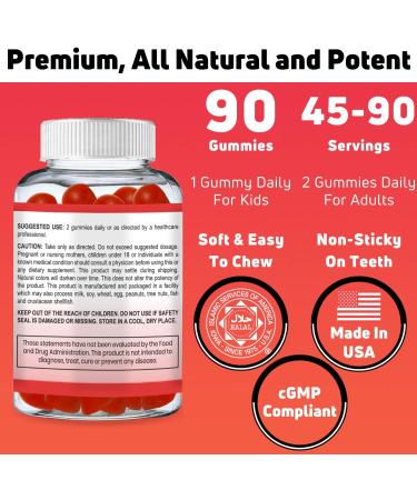 SHIFAA NUTRITION Vegan Biotin Gummies | 5000 mcg 90 Gummies | Hair Skin & Nails Vitamins for Adults & Kids | Non-GMO, Gluten & Dairy-Free | Halal Certified - Buy Online on GoSupps.com