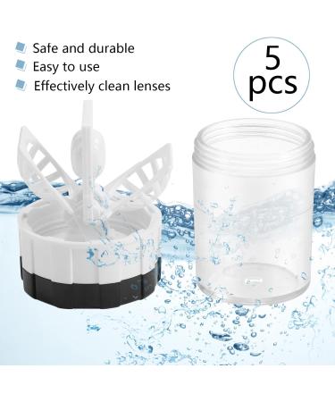 5 Pcs Contact Lens Barrel Cases Contact Lens Cleaner Contact Washer Manual Rotation Contact Lens Cleaning Container for Eyes Care Classic style - Buy Online on GoSupps.com