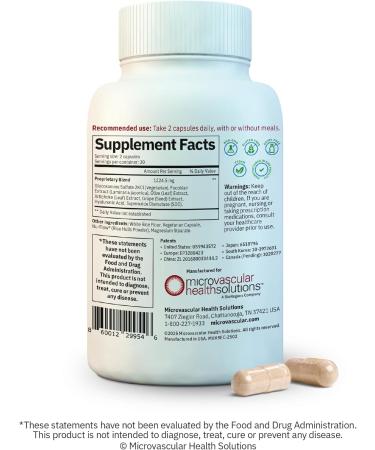 MYBODYRX Endocalyx Supplement - Endothelial Glycocalyx Support 60 Capsules - Vascular & Microcirculation Health - Clinically-Studied - Patented - Supports Nitric Oxide Functions - Buy Online on GoSupps.com