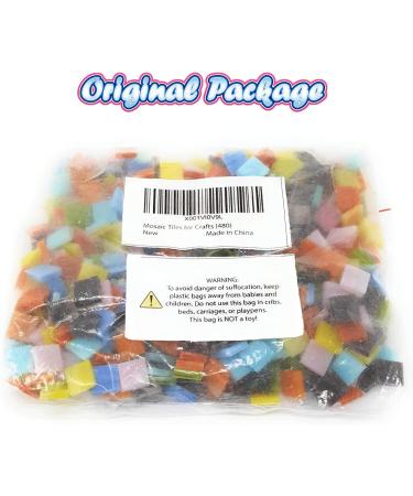 480 Piece Colorful Mosaic Tiles Pack - Assorted Stained Glass DIY Supplies in 8 Colors - Buy Online on GoSupps.com