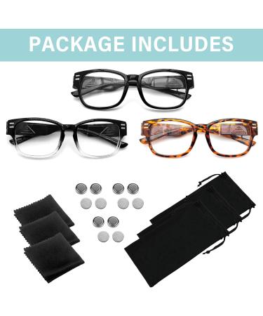 Buy LED Magnifying Glasses with Light - Blue Light Blocking Reading Glasses for Men & Women | Nighttime Readers +3.50 - Buy Online on GoSupps.com