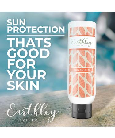 Earthley Wellness All Natural Sun Shield - Protective Lotion Against Cellular Damage - Soothes and Nourishes Skin - Blocks Free Radicals - 6oz - Buy Online on GoSupps.com
