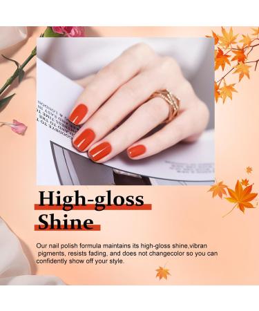 DouborQ Pumpkin Orange Nail Polish Long-lasting Glossy Nail Art Varnish (41) Pumpkin Orange-41 - Buy Online on GoSupps.com