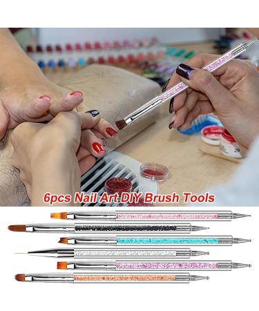 Brush Brushes Nail Tool Double-Ended Set Art Liner | Brushes For Polish Pens Paint Manicure Beauty Tools Nail Accessories - Buy Online on GoSupps.com