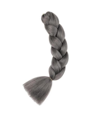 Gairyan Jumbo Braids Extensions - 60cm Ombre Synthetic Hair (Dark Gray) for Box Crochet Braids - 100g Braid Art - Buy Online on GoSupps.com