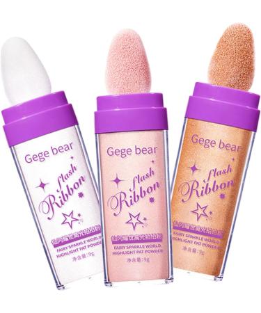 FOMIYES 9 Pcs Highlight Pat Powder Glitter Highlighter Face Powder Compact Glitter Powder Makeup Stick Body 1 count (Pack of 1) Assorted Colorx3pcs - Buy Online on GoSupps.com