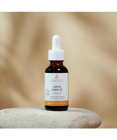Derora Carrot Seed Oil | Nourishes Skin Hair & Nails | 100% Pure & Natural | Cold Pressed & Unrefined | Antioxidant & Vitamin A C & E Rich | Vegan & Cruelty Free (30ml) - Buy Online on GoSupps.com