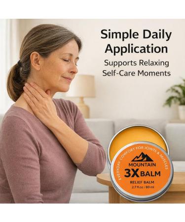 Mountain 3X Relief Balm Mountain 3X Balms with Organic Arnica & Camphor Soothing Body Balm for Neck Hands & Feet with Organic Arnica & Camphor Mountain 3X Relief Balm 2.7fl oz 2.7 Fl Oz (Pack of 1) - Buy Online on GoSupps.com