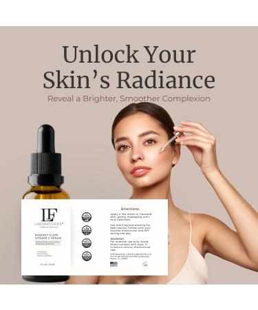 LF Laboratories Radiant Glow Vitamin C Serum with Retinol Peptides Niacinamide & Hyaluronic Acid Brightening & Anti-Aging Face Serum for Dark Spots & Fine Lines 1 fl oz / 30 ml - Buy Online on GoSupps.com