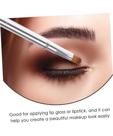 MAGICLULU Double Ended Lipstick Brush Lip Women Makeup Brush Lip Balm Brush Lip Brush Cosmetics Brush Cosmetic Lipstick Brush Portable Lipstick Applicator Brush for Makeup Lip Makeup Brush 12x1x1cm Silver - Buy Online on GoSupps.com