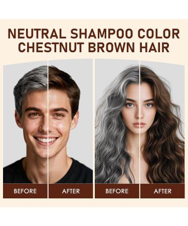 Chenzvora 400 ml hair color dark brown Hair Dye Shampoo 3in1 against gray hair perfect color care shampoo for men and women - Buy Online on GoSupps.com
