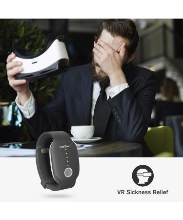 EmeTerm Fashion Anti-Nausea Wristband | FDA Cleared, Drug-Free Relief for Motion & Morning Sickness | Rechargeable, Fashionable Design | Black - Buy Online on GoSupps.com