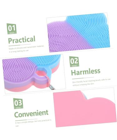 Healeved Face Scrubber Face Exfoliator Face Brush Face Silicone Scrubber Facial Exfoliator Facial Wash Brush Silicone Facial Scrubber Face Wash Brush Silicone Bath Brush Clean Silica Gel 7x7cm As Shown 1 - Buy Online on GoSupps.com