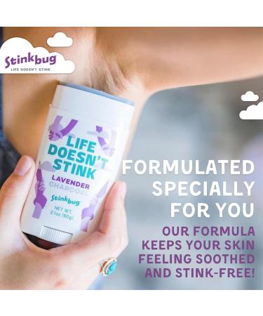 Stinkbug Naturals Organic Plastic Free Deodorant Stick - Cedar Eucalyptus Aluminum Free 2-Pack | Eco-Friendly Natural Ingredients Activated Charcoal - Buy Online on GoSupps.com