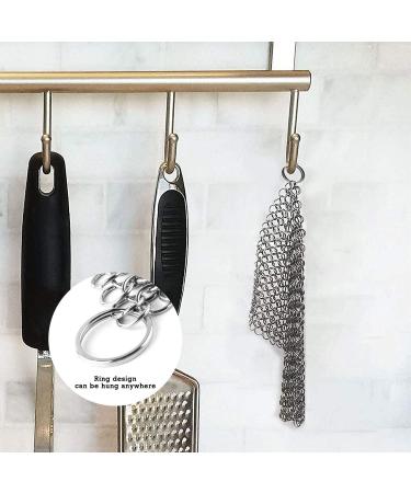 Buy Meeqiao Cast Iron Cleaner - Stainless Steel Chain Scrubber for Pans & Dutch Ovens | 10x10cm International Shipping - Buy Online on GoSupps.com
