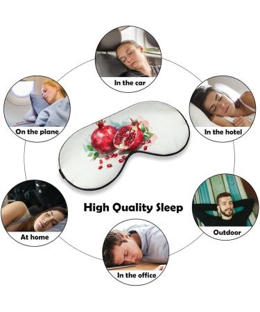 Painted Pomegranate Eye Mask | Soft Blindfold & Adjustable Strap for Travel & Sleep - Buy Online on GoSupps.com