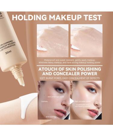 2 Pack Temperature Changing Liquid Foundation Full Coverage Matte Finish Long Lasting Oil-Free Lightweight Moisturizing Makeup Primer Concealer Mask - Buy Online on GoSupps.com