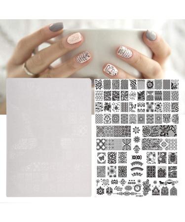 Nail Art Template Plastic Nail Stamping Plates Stencil Manicure Stamping Animal Flower Nail Art Stencil Versatility for Women Kid Art Decoration(XY-B02) - Buy Online on GoSupps.com