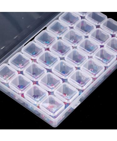 Natudeco 28 Grids Nail Rhinestone Box Craft Bead Storage Box Replaceable Nail Embellishment Storage Box for Jewel Crystal - Buy Online on GoSupps.com