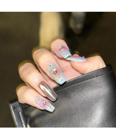 NICENEEDED 12 Strips Metal Nail Art Chains Nail Jewelry Chains with Box Silver Gold Nail Chains Punk Nail Charms Nail Ornaments Nail Jewels Nail Art Studs for Manicure Decoration - Buy Online on GoSupps.com