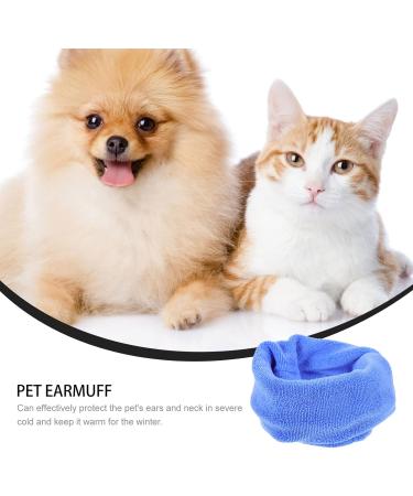 POPETPOP Covers Elastic Snood Protection Warm Warmer Multi-Function for Puppy Portable Noise Pet Earmuff L Blue - Buy Online on GoSupps.com